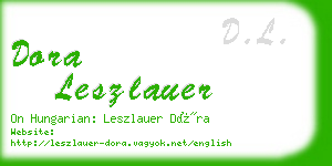 dora leszlauer business card